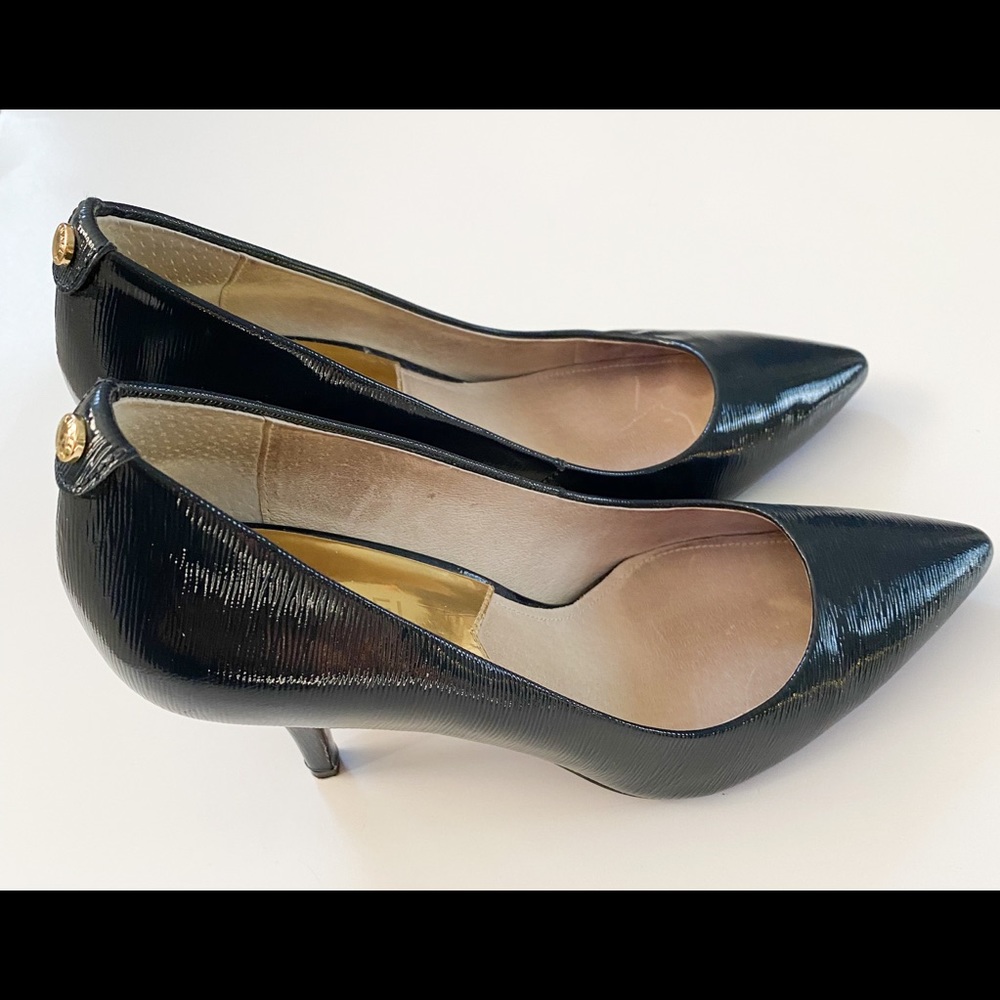 Michael Kors Navy Dorothy Leather Pumps Sz 8